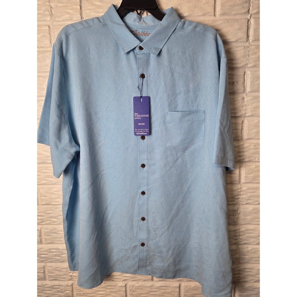 Caribbean Paradise Essentials Palms Men's size 3XB Big NWT Blue